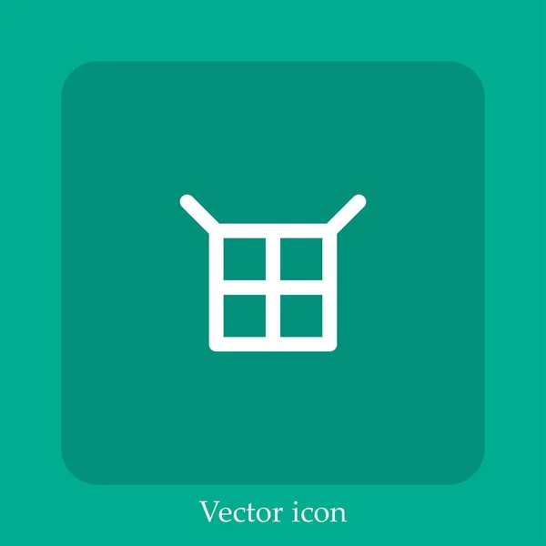 Unboxing Icono Vectorial Icon Line Lineal Con Carrera Editable — Vector de stock