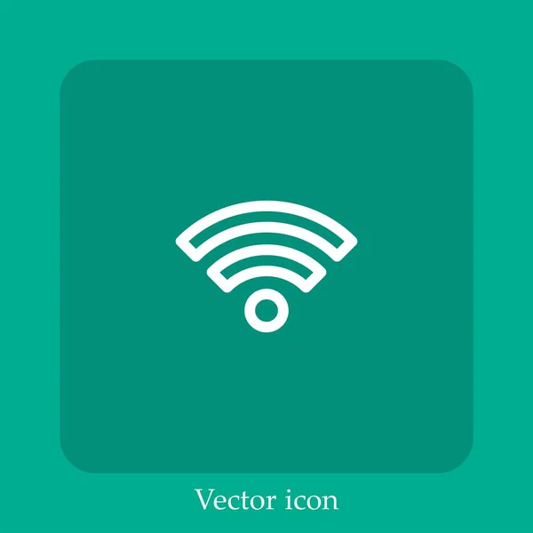 Ícone Vetor Wifi Linear Icon Line Com Curso Editável — Vetor de Stock