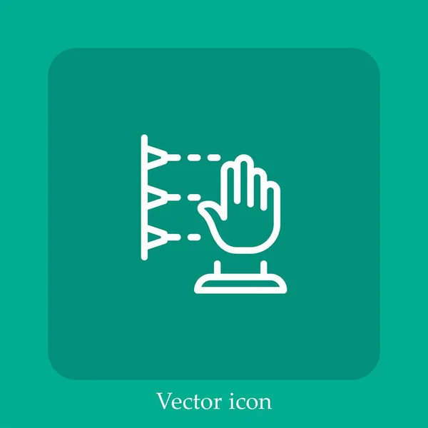 Icono Vector Impresora Icon Line Lineal Con Carrera Editable — Vector de stock