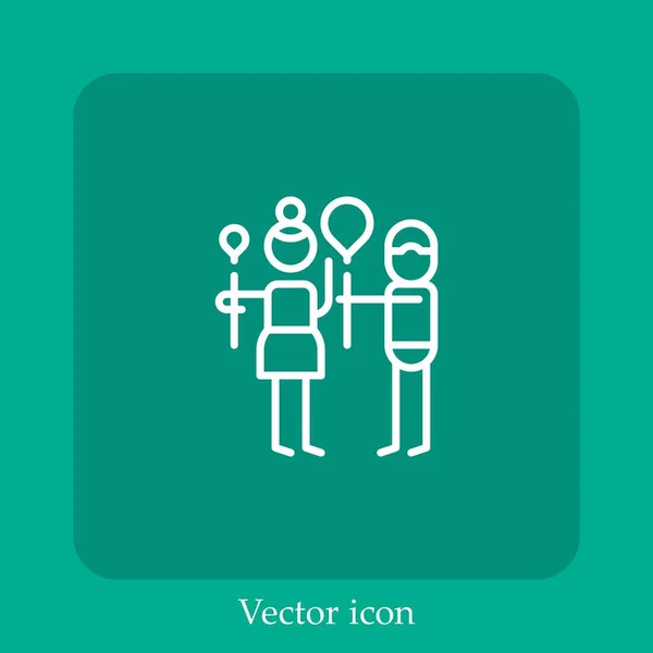 Generosity Vector Icon Linear Icon Line Editable Stroke — Stock Vector