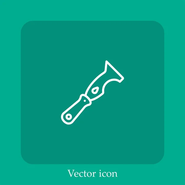 Ícone Vetor Raspador Linear Icon Line Com Curso Editável — Vetor de Stock