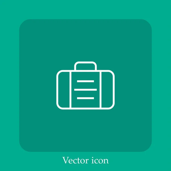 Aktentasche Vektor Symbol Lineare Icon Line Mit Editierbarem Strich — Stockvektor