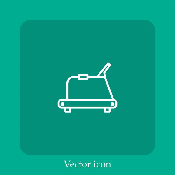 Esteira Ícone Vetor Linear Icon Line Com Curso Editável — Vetor de Stock