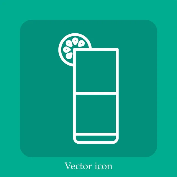 Orangensaft Vektorsymbol Linear Icon Line Mit Editierbarem Strich — Stockvektor