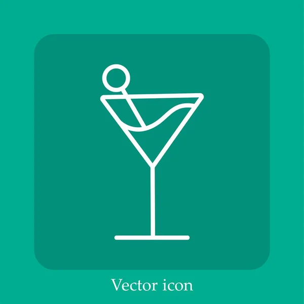 Orangensaft Vektorsymbol Linear Icon Line Mit Editierbarem Strich — Stockvektor