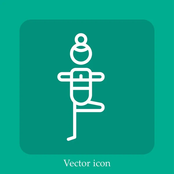Icono Vector Serenidad Icon Line Lineal Con Carrera Editable — Vector de stock