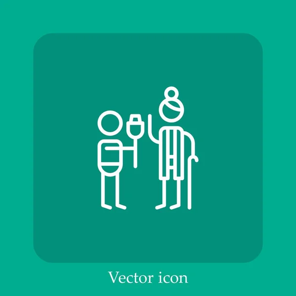 Kindness Vector Icon Linear Icon Line Editable Stroke — Stock Vector