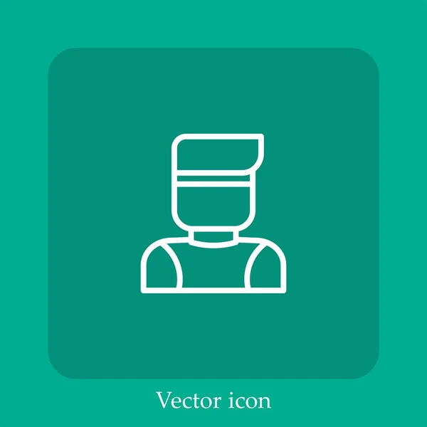 Junge Vektor Symbol Lineare Icon Line Mit Editierbarem Strich — Stockvektor