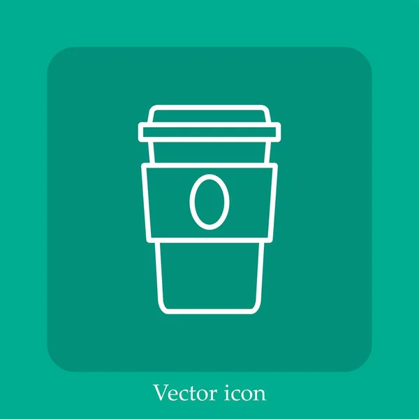 Ícone Vetor Papel Linear Icon Line Com Curso Editável — Vetor de Stock