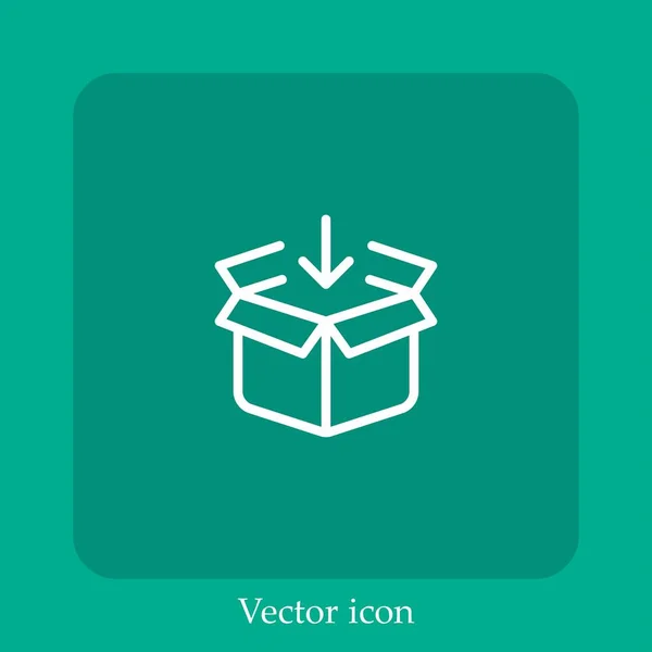 Télécharger Icône Vectorielle Icône Linéaire Ligne Avec Trait Modifiable — Image vectorielle