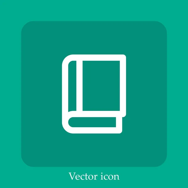 Buch Vektor Symbol Lineare Icon Line Mit Editierbarem Strich — Stockvektor