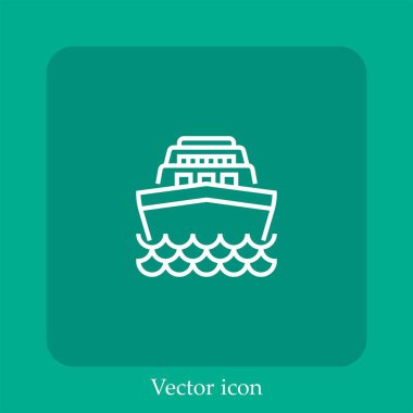 cruise vektör doğrusal simgesi. Düzenlenebilir vuruş çizgisi