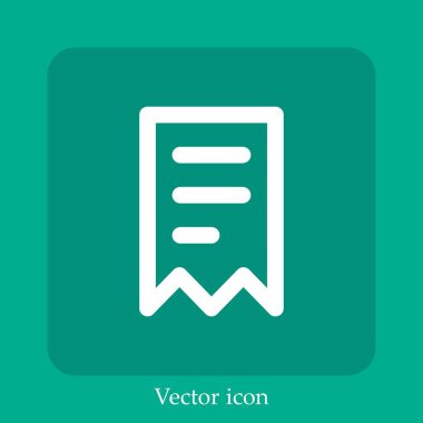 fatura vektörü simgesi doğrusal simgesi. Düzenlenebilir vuruş ile satır