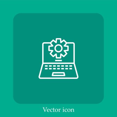 Yapılandırma vektörü simgesi doğrusal simgesi. Düzenlenebilir vuruş çizgisi