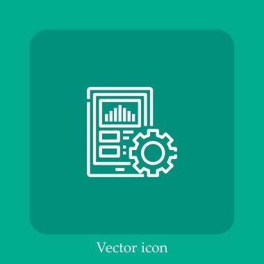Web yönetimi vektör simgesi doğrusal simgesi. Düzenlenebilir vuruş ile satır