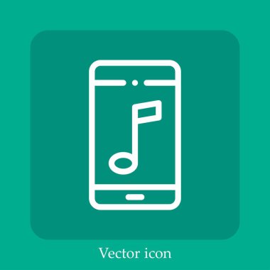 telefon vektör doğrusal simgesi. Düzenlenebilir vuruş ile satır