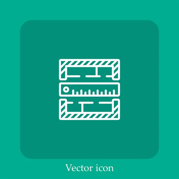 Planos Planta Icono Vectorial Icon Line Lineal Con Carrera Editable — Vector de stock