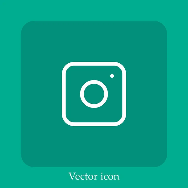 Ícone Vetorial Instagram Linear Icon Line Com Curso Editável — Vetor de Stock