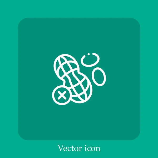 Nuss Free Vektorsymbol Lineare Icon Line Mit Editierbarem Strich — Stockvektor