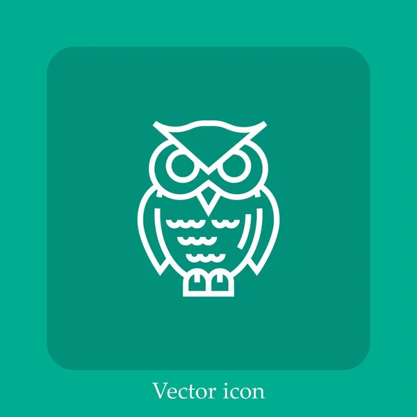 Icono Vector Sabiduría Icon Line Lineal Con Carrera Editable — Vector de stock