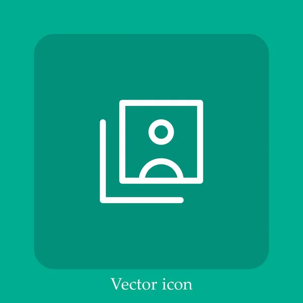 Cuentas Icono Vectorial Icon Line Lineal Con Carrera Editable — Vector de stock