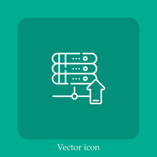 Upload Vector Icon Linear Icon Line Editable Stroke — Stock Vector