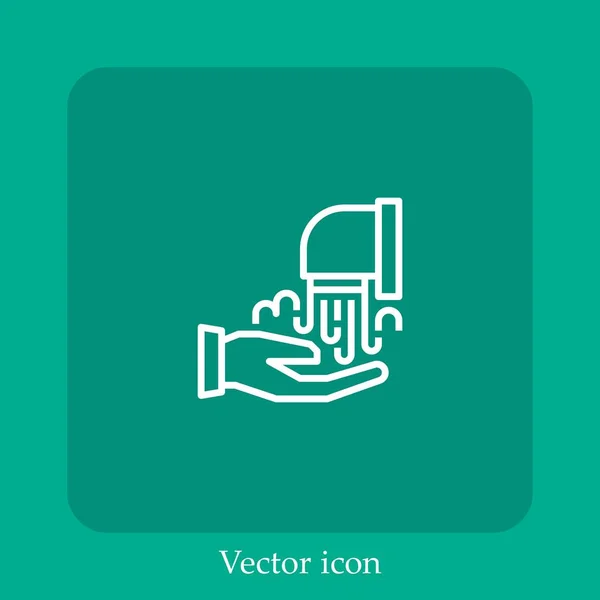 Ícone Vetor Ventilador Icon Line Linear Com Curso Editável — Vetor de Stock