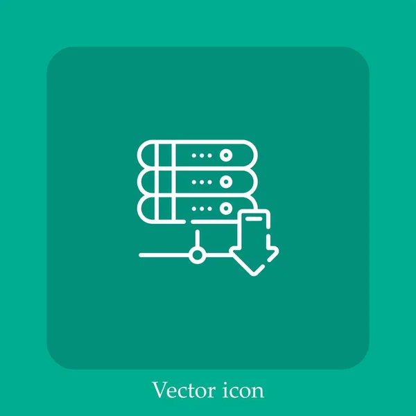 Descargar Icono Vectorial Icon Line Lineal Con Carrera Editable — Vector de stock