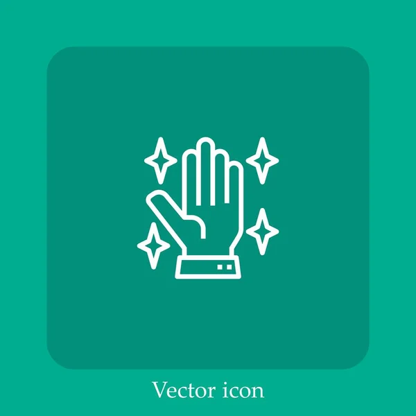 Ícone Vetorial Limpo Linear Icon Line Com Curso Editável — Vetor de Stock