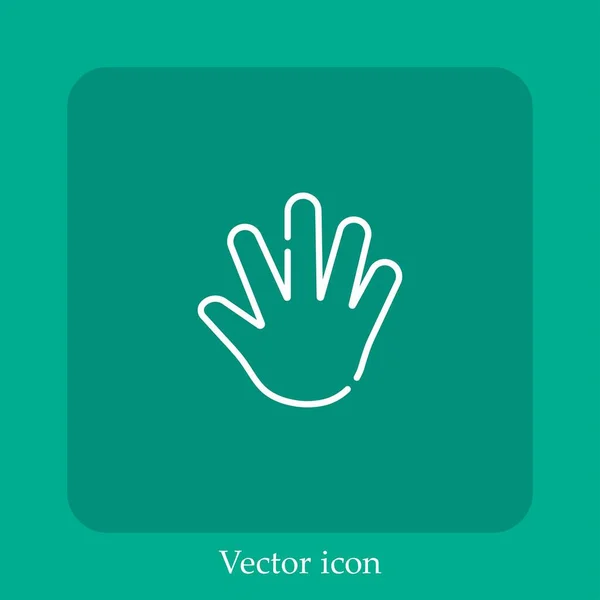 Ícone Vetor Ferramenta Mão Linear Icon Line Com Curso Editável — Vetor de Stock