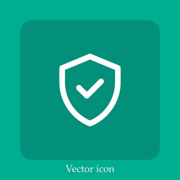 Verifiziertes Vektorsymbol Lineare Icon Line Mit Editierbarem Strich — Stockvektor