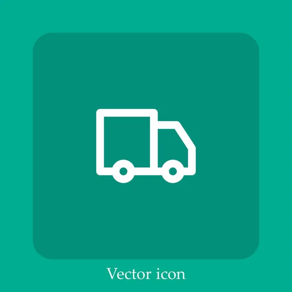 Shipping Vector Icon Linear Icon Line Editable Stroke — Stock Vector