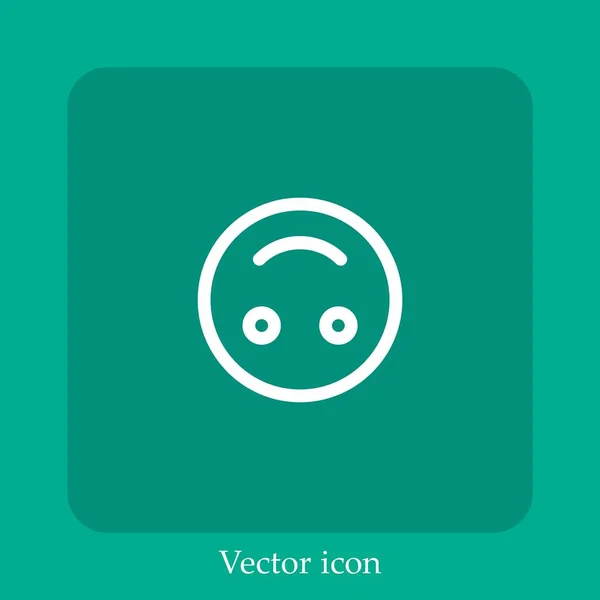 Smile Vector Icon Lineare Icon Line Mit Editierbarem Strich — Stockvektor
