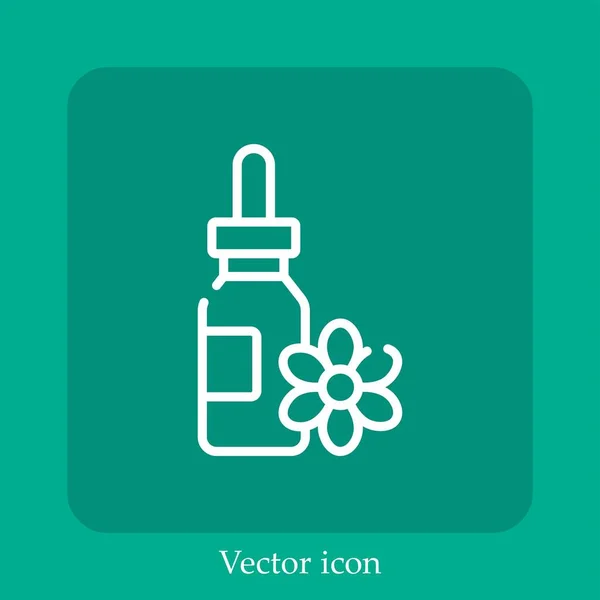 Ätherisches Vektor Symbol Lineare Icon Line Mit Editierbarem Strich — Stockvektor