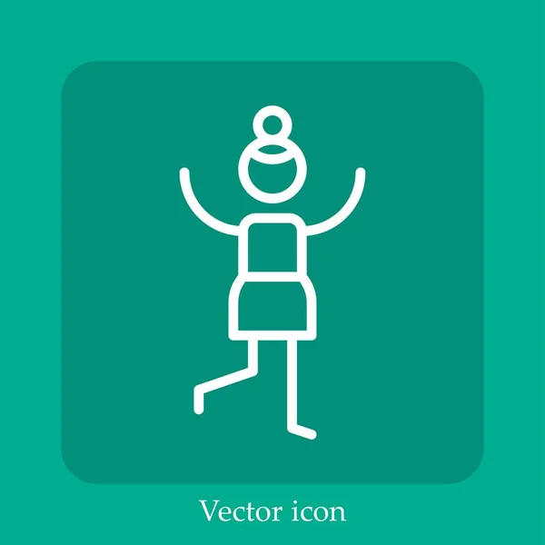 Erregtes Vektorsymbol Lineare Icon Line Mit Editierbarem Strich — Stockvektor