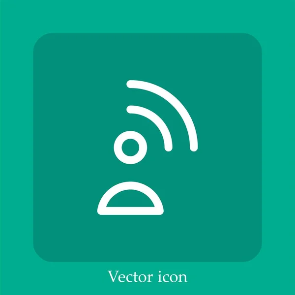 Ícone Vetor Influenciador Linear Icon Line Com Curso Editável — Vetor de Stock