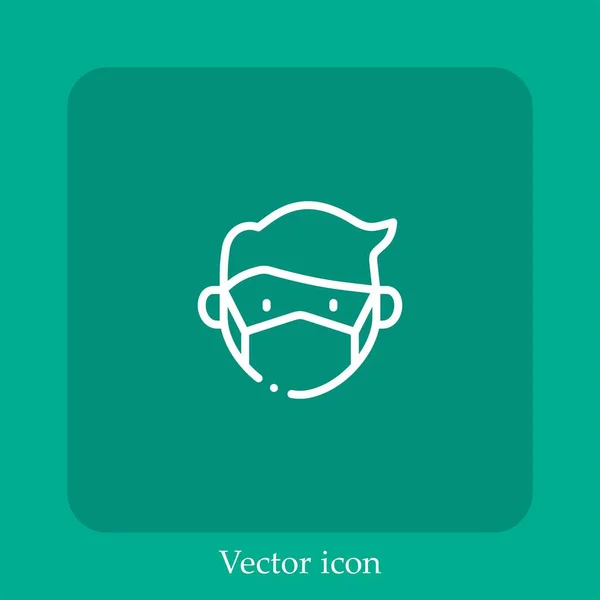 Иконка Вектора Медицинской Маски — стоковый вектор