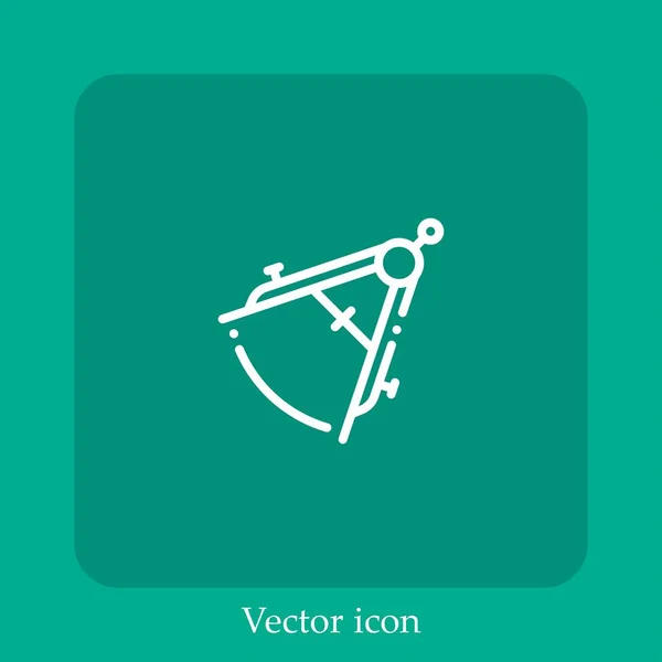 Compass Vector Icon Linear Icon Line Editable Stroke — Stock Vector