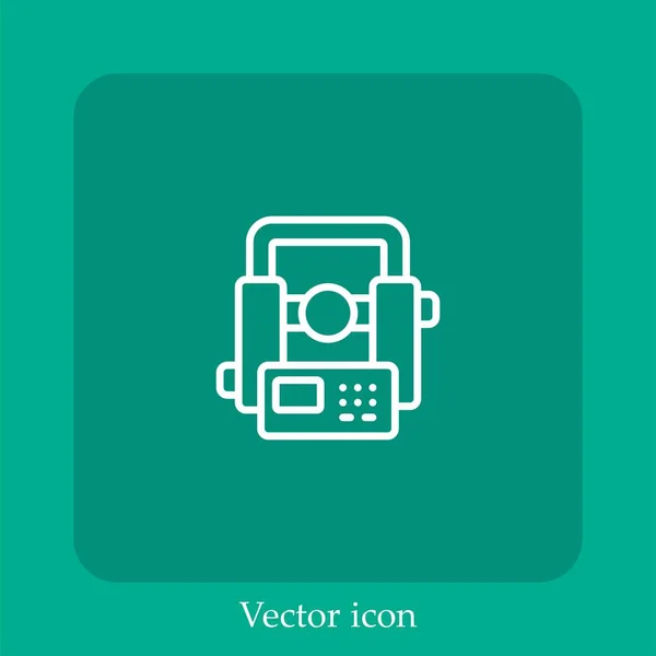 Equipamento Ícone Vetor Linear Icon Line Com Curso Editável — Vetor de Stock