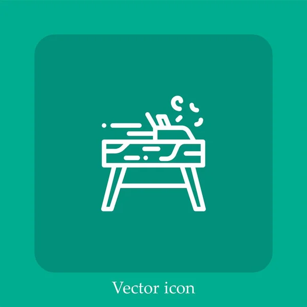 Tischler Vektor Symbol Lineare Icon Line Mit Editierbarem Strich — Stockvektor