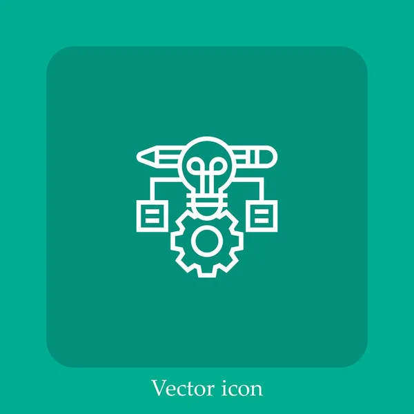 Innovation Vektor Icon Lineare Icon Line Mit Editierbarem Strich — Stockvektor