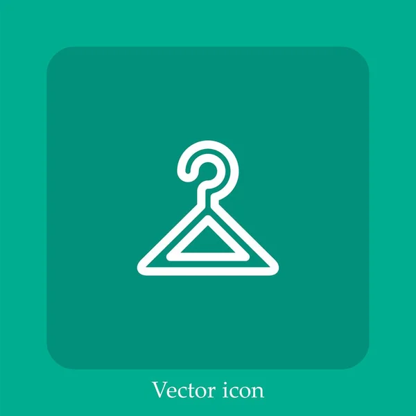 Icône Vectorielle Vestiaire Icône Linéaire Ligne Avec Course Modifiable — Image vectorielle