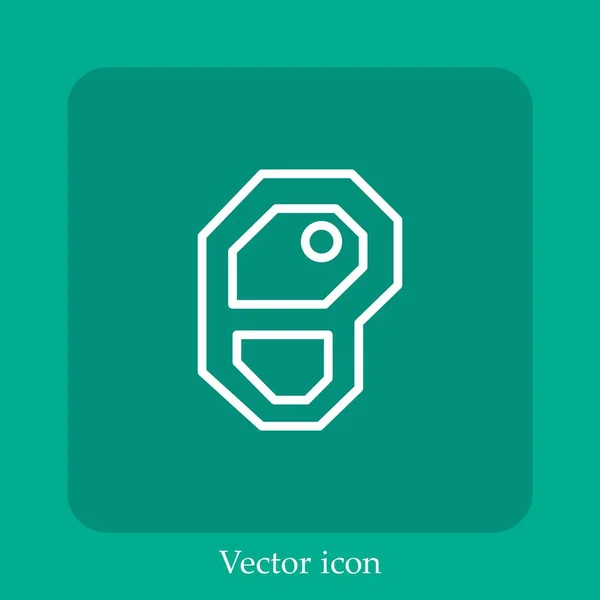 Hacken Vektorsymbol Lineare Icon Line Mit Editierbarem Strich — Stockvektor