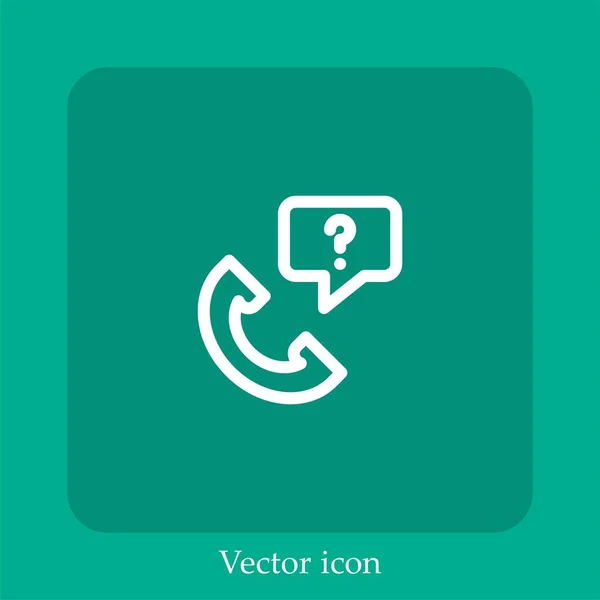 Vektor Symbol Linear Icon Line Mit Editierbarem Strich Aufrufen — Stockvektor