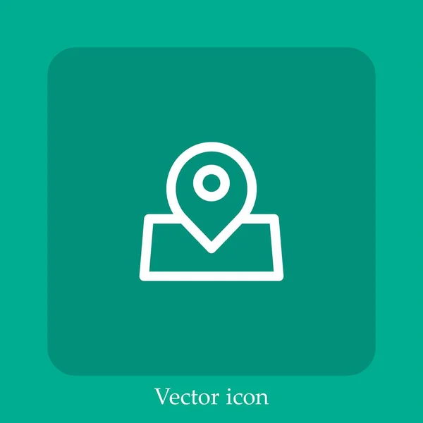 Zástupný Vektorový Symbol Lineární Ikona Čára Upravitelným Tahem — Stockový vektor