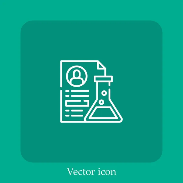 Usuario Icono Vectorial Icon Line Lineal Con Carrera Editable — Vector de stock