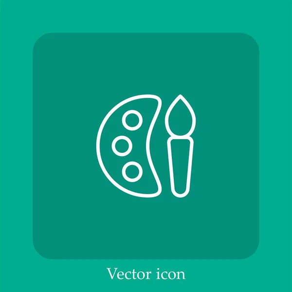 Ícone Vetor Arte Linear Icon Line Com Curso Editável — Vetor de Stock