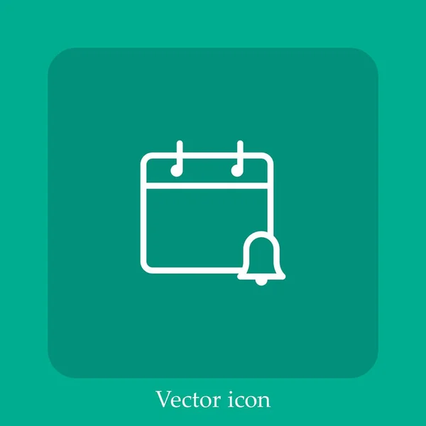 Evento Ícone Vetor Linear Icon Line Com Curso Editável — Vetor de Stock