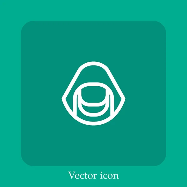 Monk Vector Icon Lineare Icon Line Mit Editierbarem Strich — Stockvektor