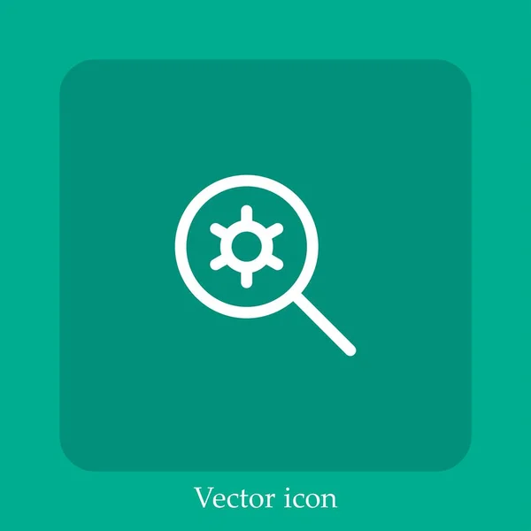 Ícone Vetor Pesquisa Linear Icon Line Com Curso Editável — Vetor de Stock